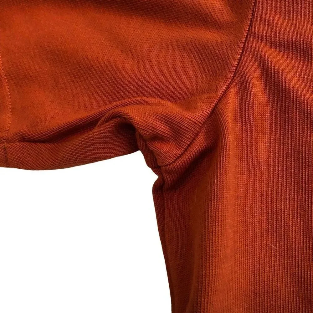 Nike Mens Rugby Polo L Short Sleeve Texas Orange Sport Casual Business Collared